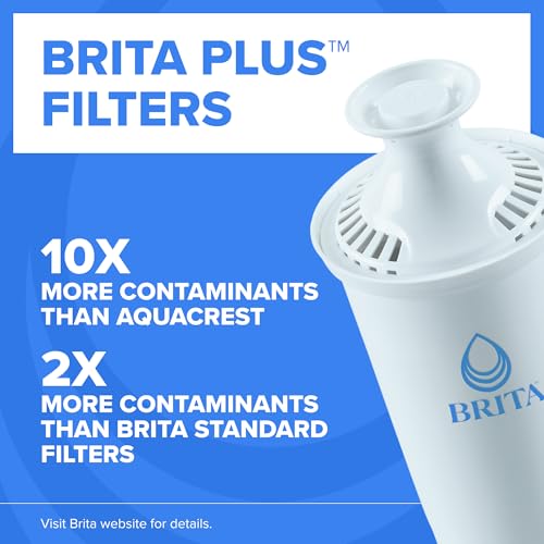 Brita Large 10-Cup Water Filter Pitcher with BritaPlus Filter - Stone Blue
