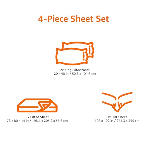 King Cotton Jersey Bed Sheet Set - Oatmeal, 4 Piece, Super Soft & Breathable