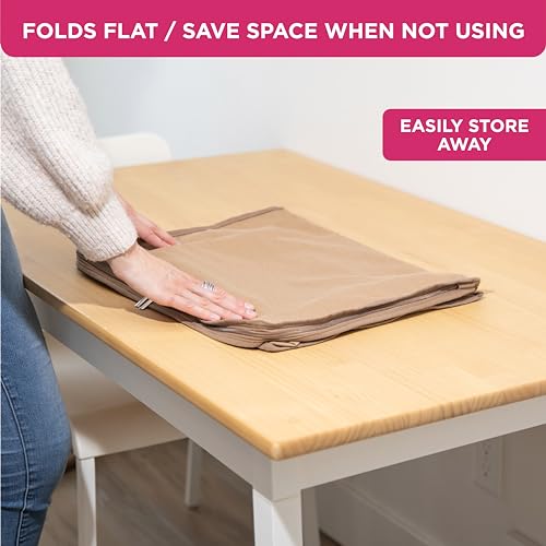 Beige Cedar Clothes Storage Bags - Set of 2 Wardrobe Organizers for Seasonal & Closet Storage