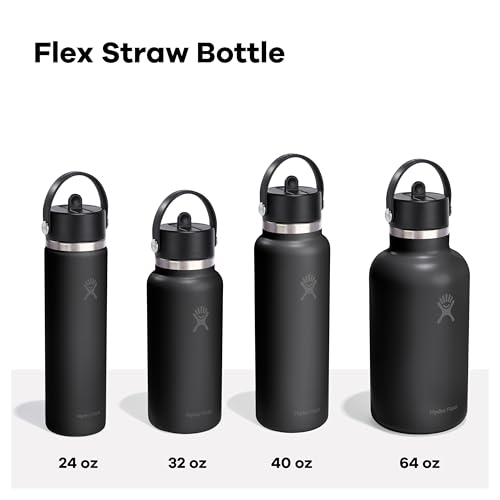 Hydro Flask 24 Oz Insulated Water Bottle with Wide Straw Lid - Harbor Blue