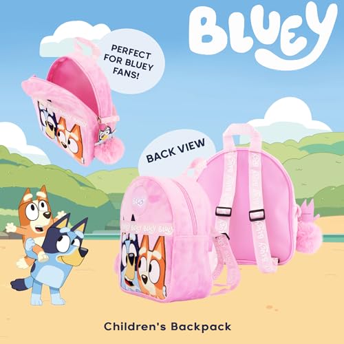 Bluey Kids Backpack for Girls – Toddler & Preschool Pink Travel Bag