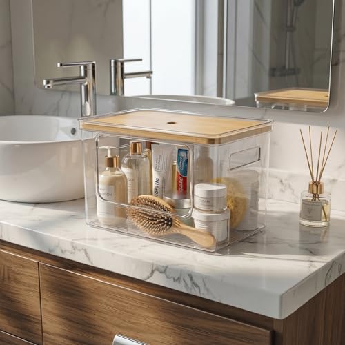Hudgan Trash Bag Dispenser Under Sink 2-in-1 Garbage Bag Holder & Organizer for Kitchen & Laundry