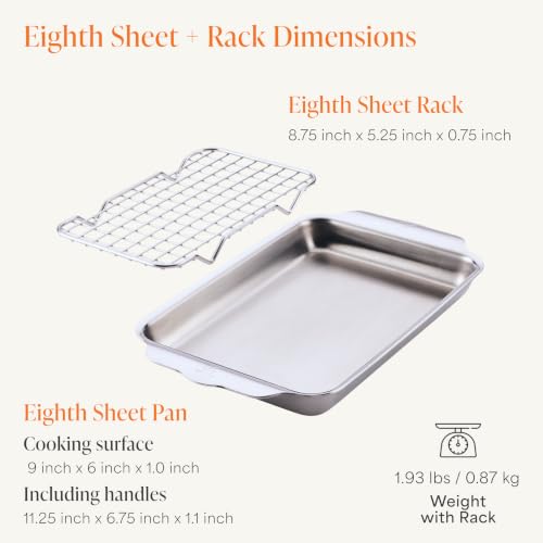 Hestan OvenBond Provisions Mini Eighth Sheet Pan & Rack Set - 6x9 inch