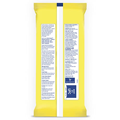 Lysol Disinfectant Multi-Surface Wipes 480 Count Pack of 6 - Kills 99.9% Germs & COVID-19