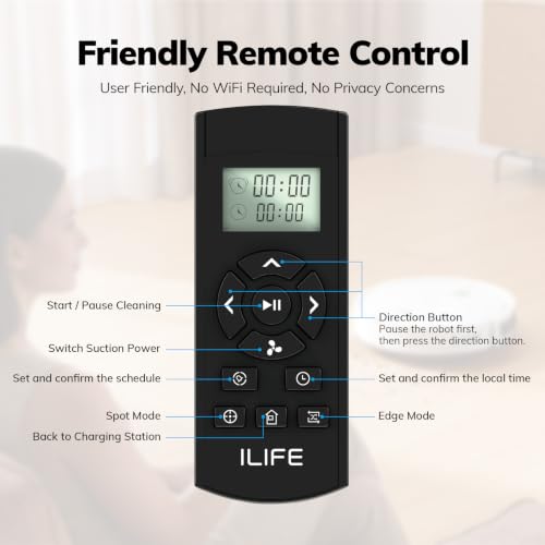 Medium ILIFE V2 Robot Vacuum Cleaner for Pet Hair & Hard Floors - Tangle-Free Suction