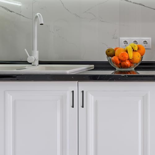 Ravinte Matte Black Square Cabinet Handles 5 Inch Drawer Pulls - 30 Pack