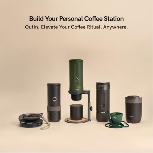 Universal Coffee Stand with Adjustable Height and Cork Pad - Portable & Durable