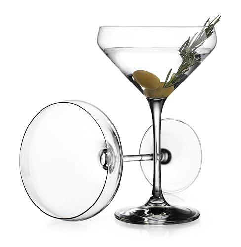 Martini Glasses Set of 4 - 10.5 Ounce Stemmed Cocktail Glasses for Bar & Home Entertaining