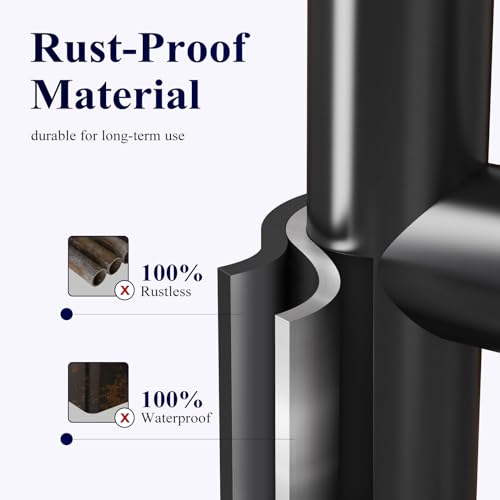Kitsure Black Metal Free Standing Toilet Paper Holder Set - Medium, 2 Pack