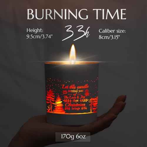 Christmas Decoration, Christmas Gifts for Women Best Friend Mom Sister Coworker, Christmas Gingerbread Candle, 6oz Holiday Soy Candles for Home Decor (Tree)