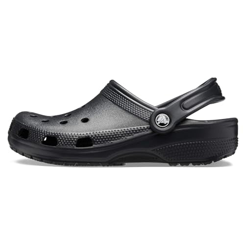 Unisex Classic Clogs for Women and Men - Black, Size 8 Women / 6 Men
