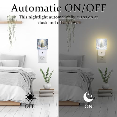 Sndheke Christmas Snowman Night Light Plug-in Dusk to Dawn - Color34