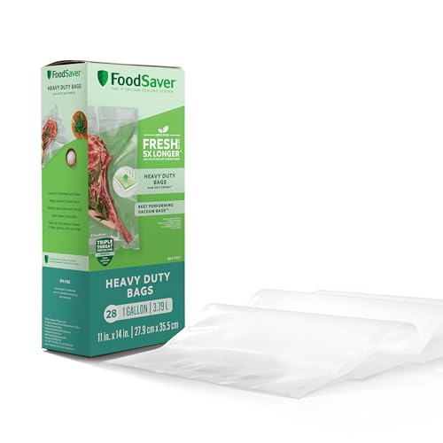 FoodSaver Gallon Vacuum Seal Bags, Heavy Duty, 28 Pack, Extended Life