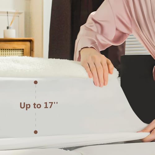 Templewet Heated Mattress Pad Twin XL Size with Sherpa Cover - Bed Warmer, Machine Washable
