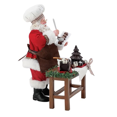 Department 56 Bon Appetit Santa & Chocolate Figurine Set - 11 Inch Holiday Decor