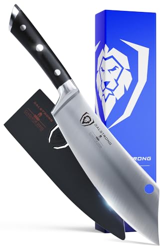 Dalstrong Crixus 8-Inch Chef and Cleaver Hybrid Knife – German HC Steel, Full Tang, Hand-Polished Edge, G10 Handle