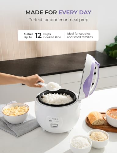 CUCKOO 12-Cup Rice Cooker and Warmer, White, Model CR-0671V