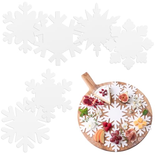 Tenceur 150Pcs White Snowflake Parchment Paper Sheets for Cheese