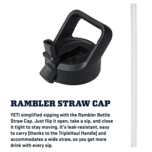 YETI Rambler 26 oz Vacuum Insulated Stainless Steel Bottle with Straw Cap - Black