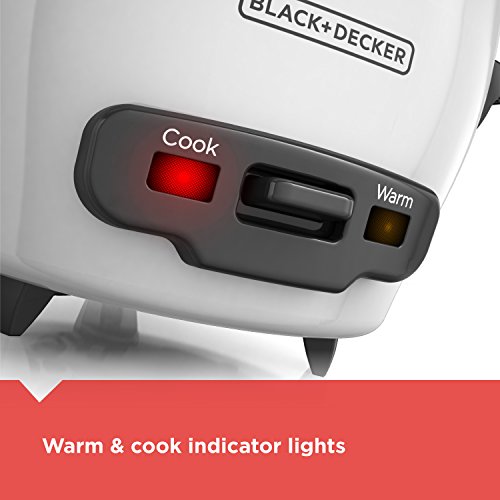 16-Cup Rice Cooker with Steaming Basket - Black+Decker 8-Cup Uncooked Capacity