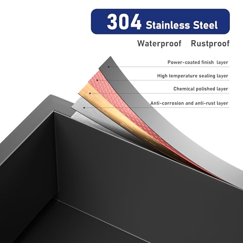 Stainless Steel Shower Niche Matte Black 24x12 with 2-Tier Shelf - Easy Install