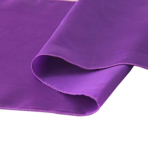 Dark Purple Satin Table Runners Wedding Party - 5 pcs Banquet Event