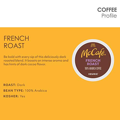McCafé French Roast Coffee Pods 24 Count Pack of 4 for Keurig K-Cup Brewers