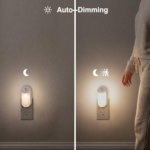 4-in-1 Power Outage Night Light Flashlight with Motion Sensor - 3 Pack