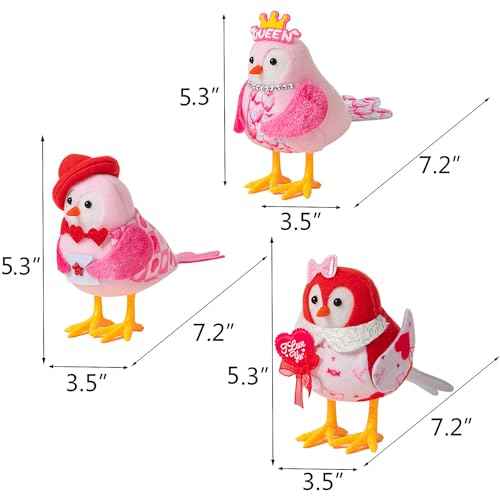 3 PCS Decorations Birds,Love Birds Decor Set of 3 Holding Love Sign Birds, Decorations for Home Table Tray Ornaments,Sweet Gifts for Women