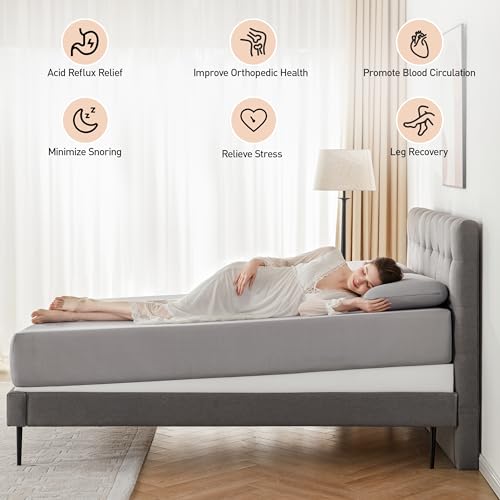 Lazyzizi Full 5-Inch Mattress Wedge Topper for Acid Reflux GERD Snoring Support