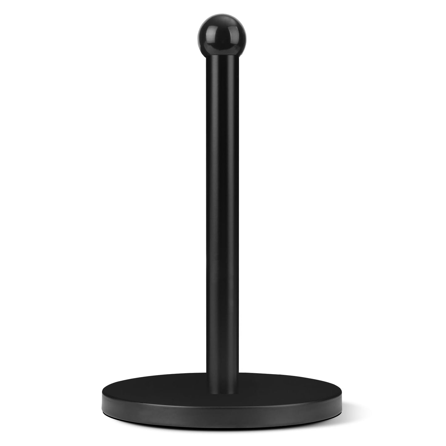 Paper Towel Holder, Black Kitchen Paper Towels Holder Stand, Stainless Steel Paper Towel Holder -Weighted Base, Non-Slip Protect The countertop