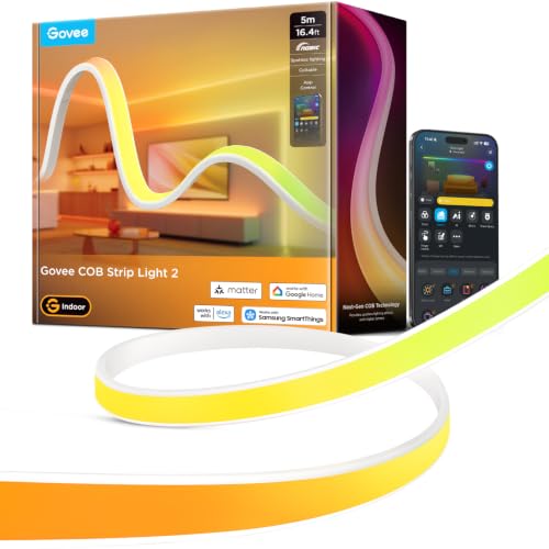 Govee COB LED Strip Lights 2 RGBIC 16.4ft Bright Color-Changing Ambient Light