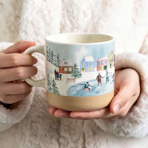 Holiday Winter Cup for Coffee, Tea & Hot Chocolate, Novelty Ceramic