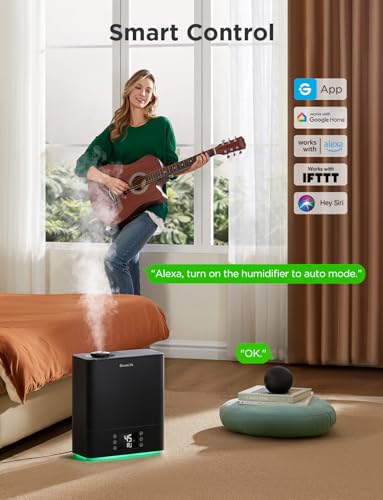 GoveeLife 6L Black Smart Humidifier for Bedroom & Large Rooms