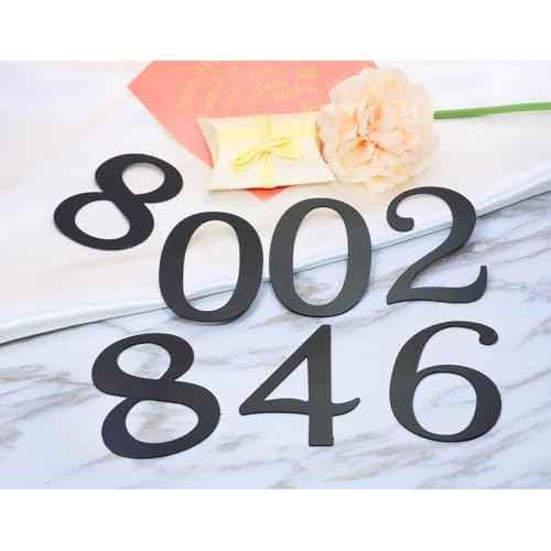 Shapenty 3.7Inch Large Acrylic 0-9 Number Cake Toppers Picks for Birthday Wedding Graduation Anniversary Christmas Cake Decoration Party Supplies (10, Black)