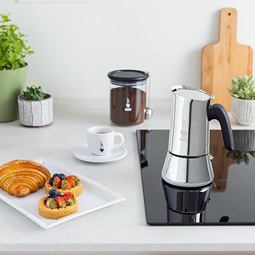 Bialetti Venus 10-Cup Stainless Steel Induction Espresso Maker - Silver