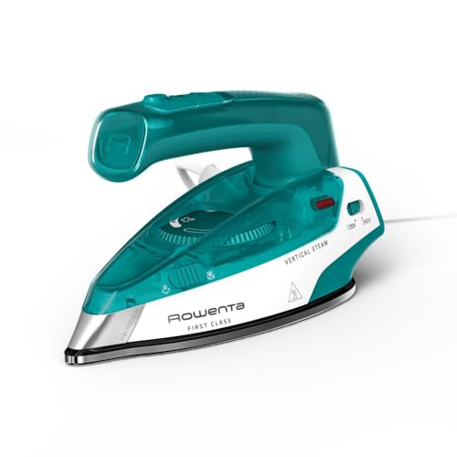 Rowenta Travel Mini Iron Dual Voltage Compact Iron for Clothes Green DA1610 - Modern White & Toy Boy Variant