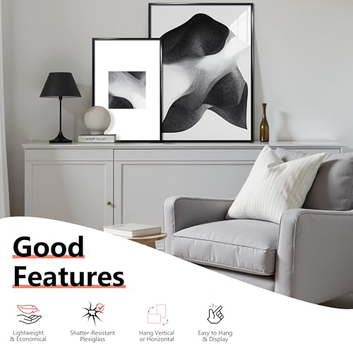 18x24 Black Gallery Wall Picture Frame Set of 5 - Modern Style, Easy Assembly