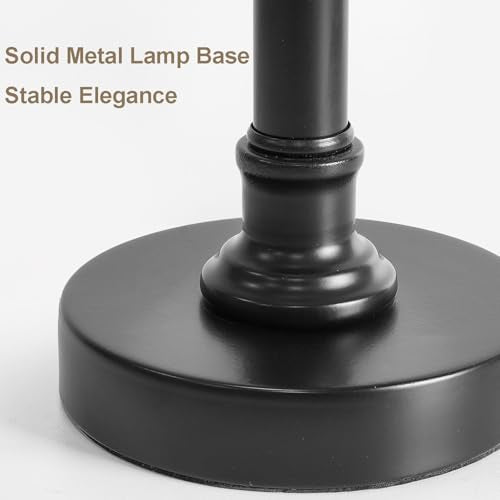 Oneach 19.5" Small Table Lamp for Bedroom - Bedside Lamps Nightstand