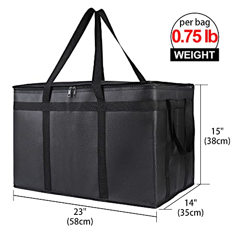 Bodaon Catering Bag with Removable Hard Bottom, XXX-Large, 2Pk, Black