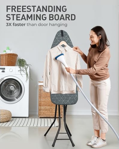Gray 14 x 43 Inch 2-in-1 Ironing and Steaming Board - Adjustable & Wide Surface