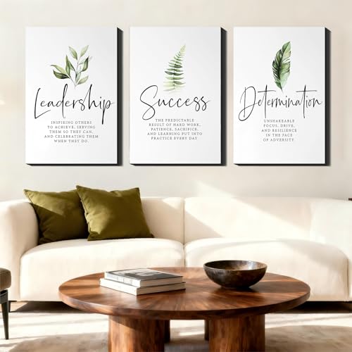 Picture 22 - 12 x 18 Inch Set of 3 Framed Canvas Wall Art - Motivational Office Decor
