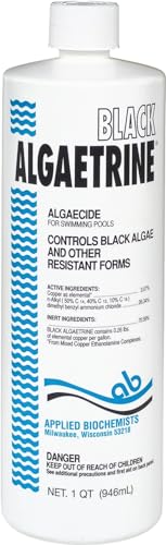 Black Algaetrine Algaecide & Deposit Control - 32 oz - Pool & Spa Use
