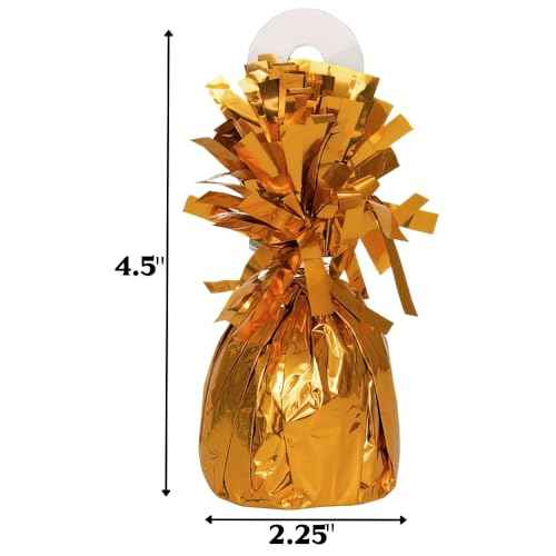 Foil Fringe Foil Balloon Weight | Orange | 1 Pc