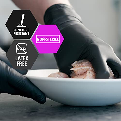 MED PRIDE Black Nitrile Gloves - 4 Mil Powder-Free, Medium, 1000-Count Variation of THIS listing