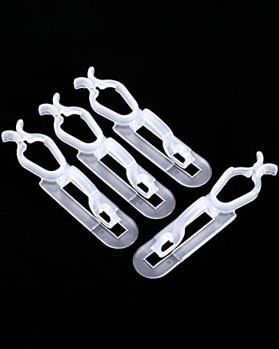 Tatuo 100 Pack Clear Christmas Light Clips for C7 & C9 Bulbs | Gutter & Shingle Mounting