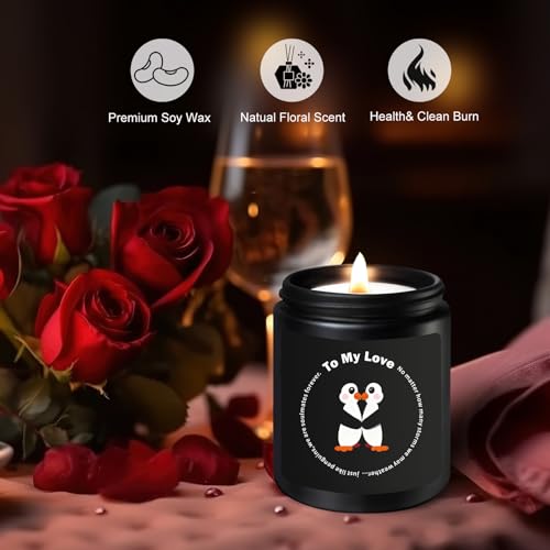 Keliperry Penguin Romantic Candles for Her Him - Anniversary & Christmas Gift