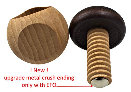 Mushroom Wooden Nutcracker with Screw Mechanism – Beechwood Nut Cracker