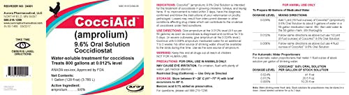 Aurora CocciAid 9.6% Liquid Concentrate 1-Gallon Treats 800 Gallons for Poultry & Livestock