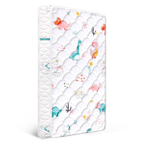 Letmxiu 5-Inch Hypoallergenic Crib & Toddler Mattress - Dinosaur Party Variant